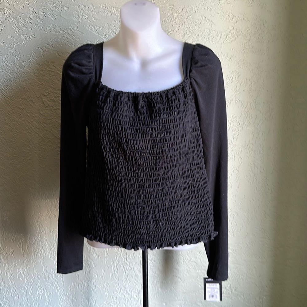 Art Class Black Long Sleeve Blouse Size XL Girls Fashion Top Casual